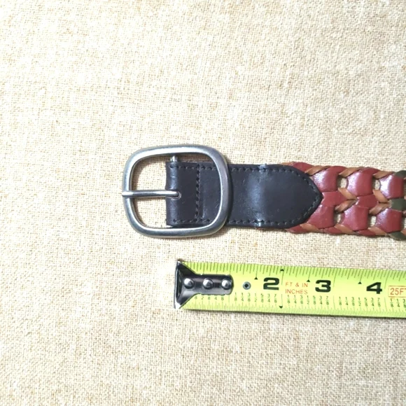 Multicolored Woven Womens Leather Belt Size 2XL Boho Western Southwestern - Picture 13 of 14